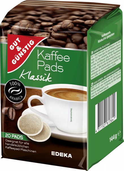 Bild von G+G KAFFEEPADS KLASSIK    144G