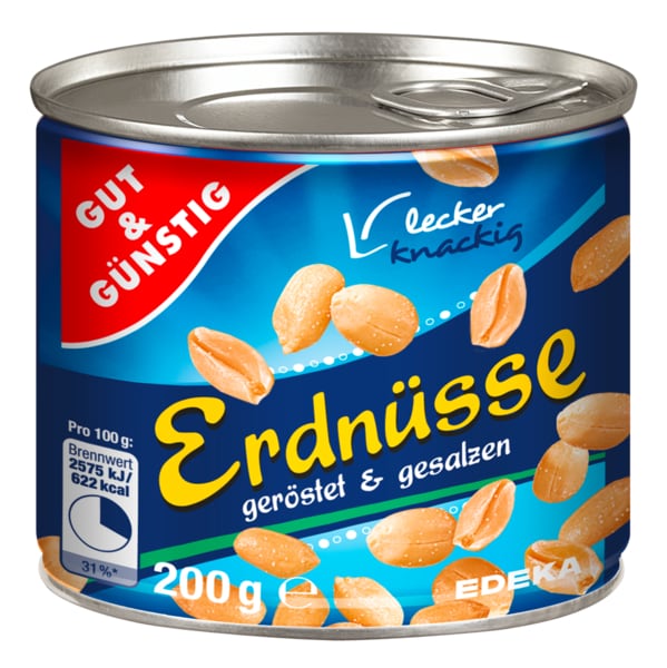 Bild von G+G ERDNUSSKERNE DOSE     200G