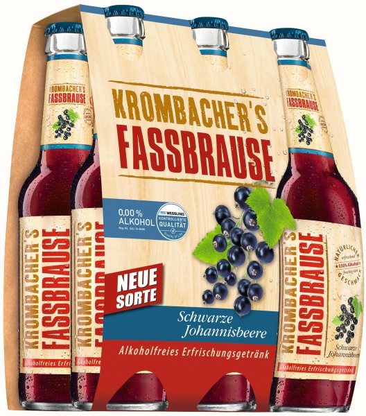 Bild von Krombacher's Fassbrause Johannisbeere  6 x 0,33L